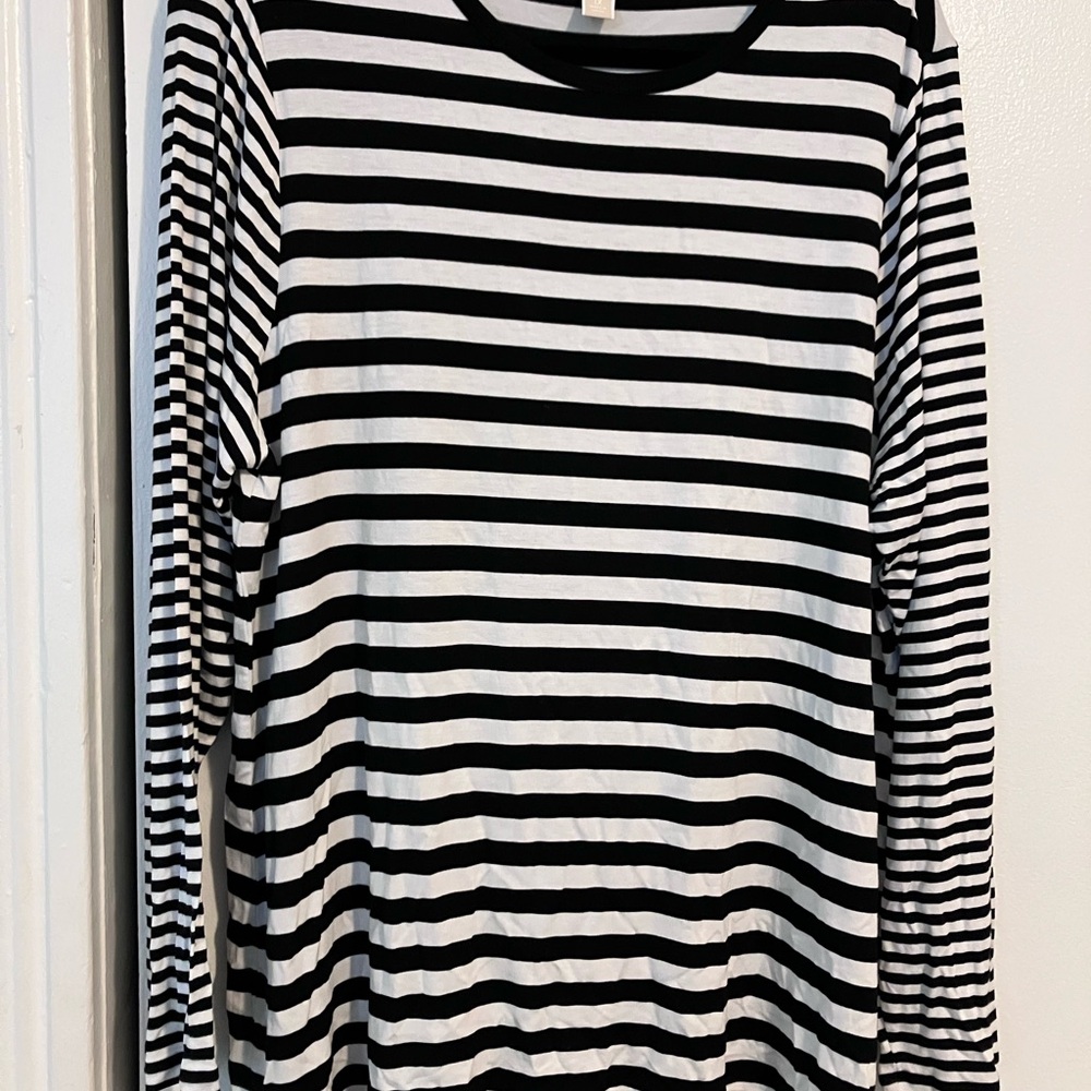 Michael Kors Monochrome Striped Top